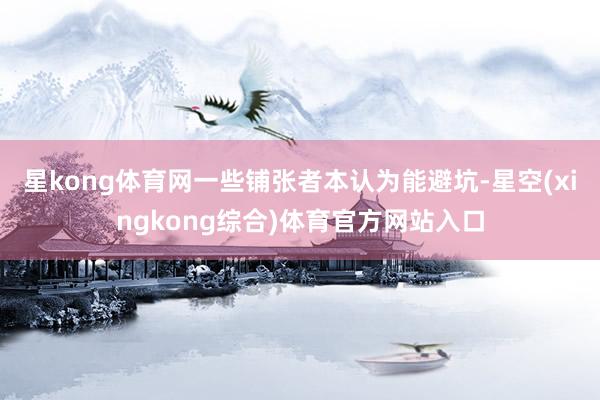 星kong体育网一些铺张者本认为能避坑-星空(xingkong综合)体育官方网站入口