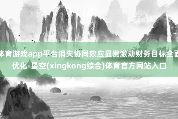 体育游戏app平台消失协同效应显贵激动财务目标全面优化-星空(xingkong综合)体育官方网站入口