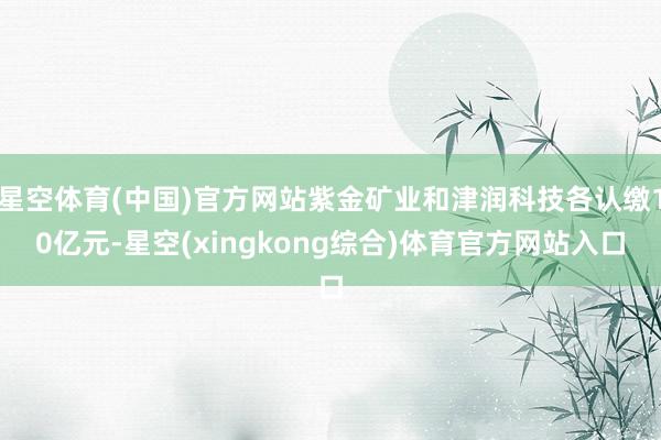 星空体育(中国)官方网站紫金矿业和津润科技各认缴10亿元-星空(xingkong综合)体育官方网站入口