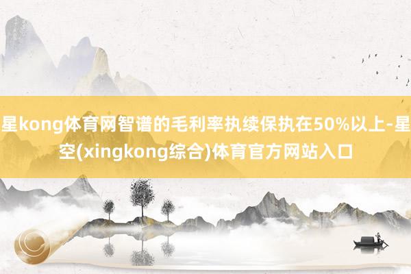 星kong体育网智谱的毛利率执续保执在50%以上-星空(xingkong综合)体育官方网站入口